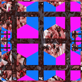 Strobing, Swirling mash of visual noise reveals 2 clearly insane people and not 2 lounge singers on stage
